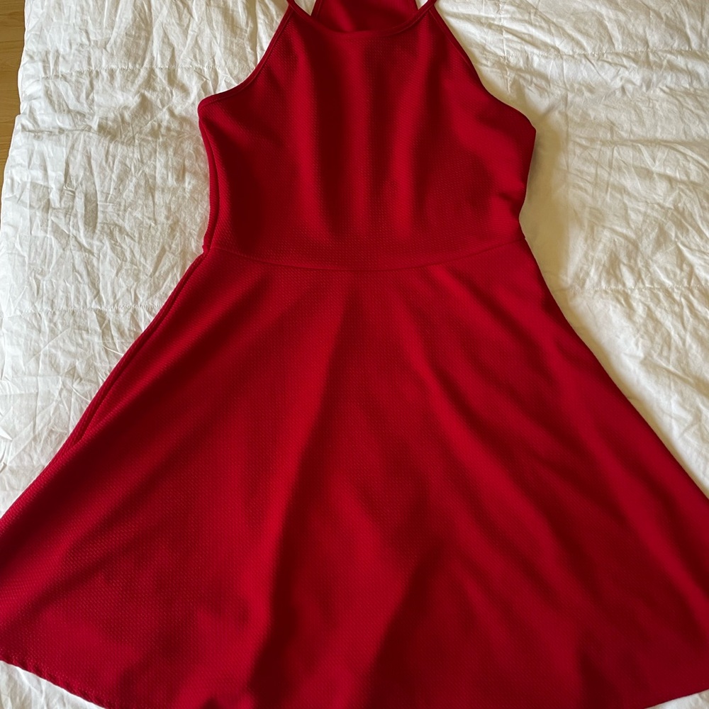 Elegant Red Sleeveless Dress